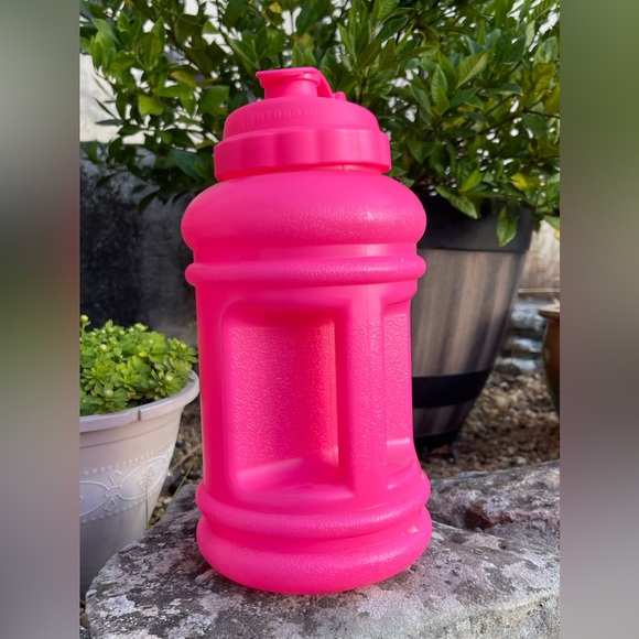 Used once! Neon pink HydroJug with black leopard sleeve with shoulder strap - Picture 3 of 4